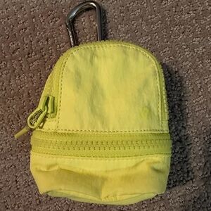 Lululemon city adventurer backpack nano lulu Neon Yellow Clip-On Mini Pouch